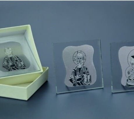 Γυάλινες Μπομπονιέρες Αγίων NU1384