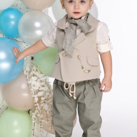 Βαπτιστικό Kουστουμάκι για Aγόρι Mi Chiamo A4771-MX