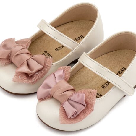 BABYWALKER Βαπτιστικό Γοβάκι με Φιόγκο BS3599