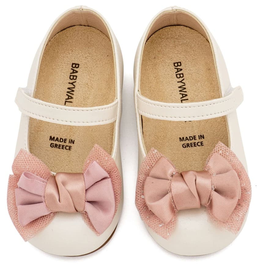 BABYWALKER Βαπτιστικό Γοβάκι με Φιόγκο BS3599 - Image 2