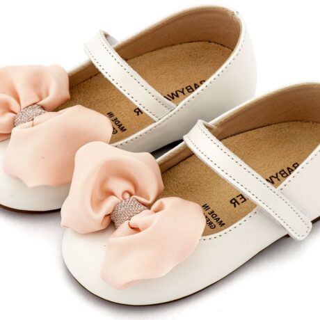 BABYWALKER Βαπτιστικό Γοβάκι Φιόκγος με Στρας BW4893