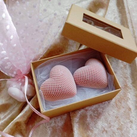 Μπομπονιέρα Αρωματικές Καρδιές Σόγιας