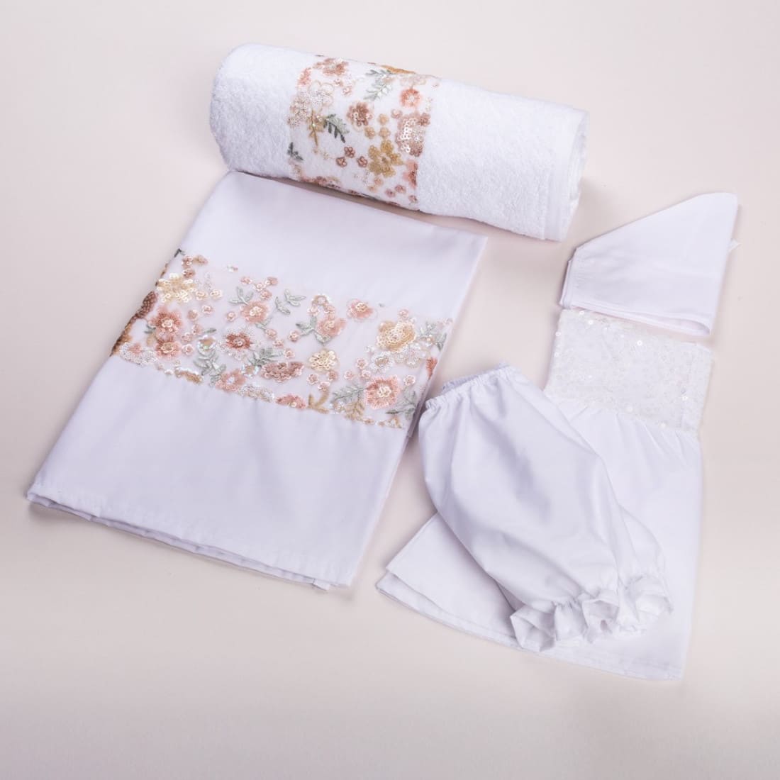 Βαπτιστικά Λαδόπανα με Δαντέλα Παγιέτα Λ274