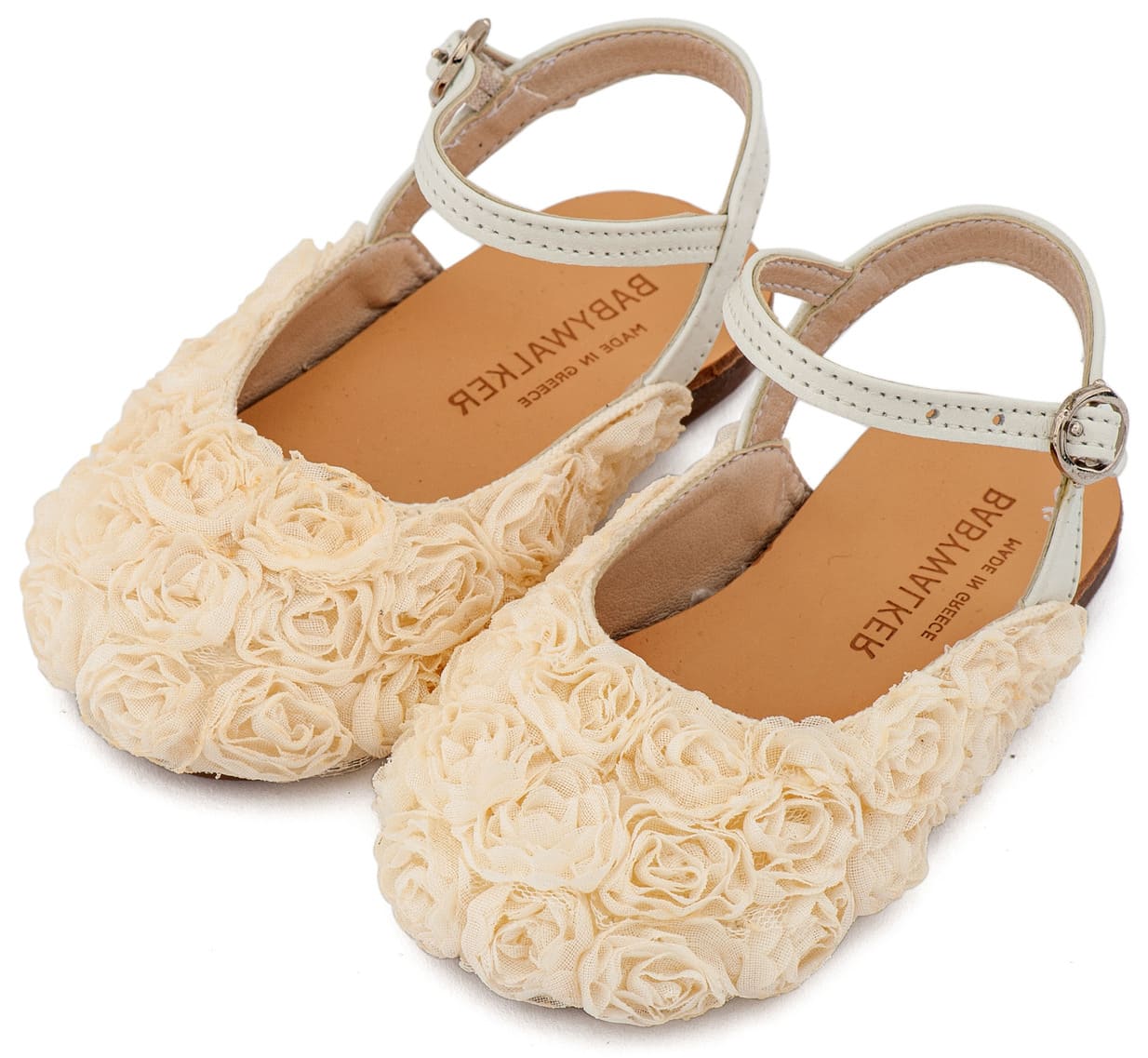 Βαπτιστικά Σαμπό με Chiffon Λουλούδια BW4884 - Image 2