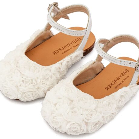 Βαπτιστικά Σαμπό με Chiffon Λουλούδια BW4884