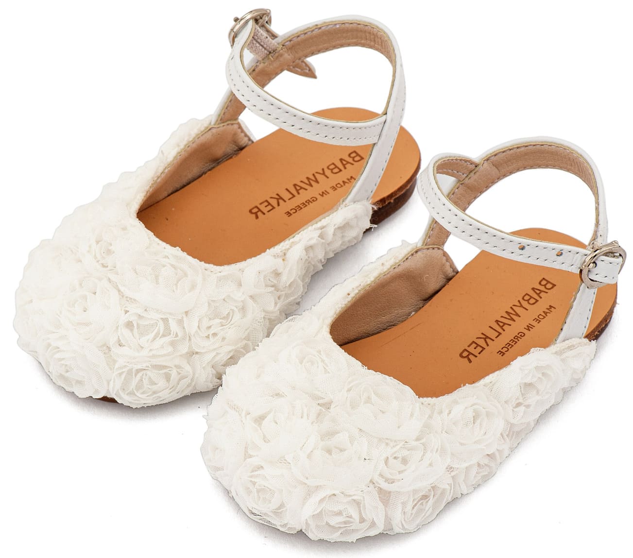 Βαπτιστικά Σαμπό με Chiffon Λουλούδια BW4884