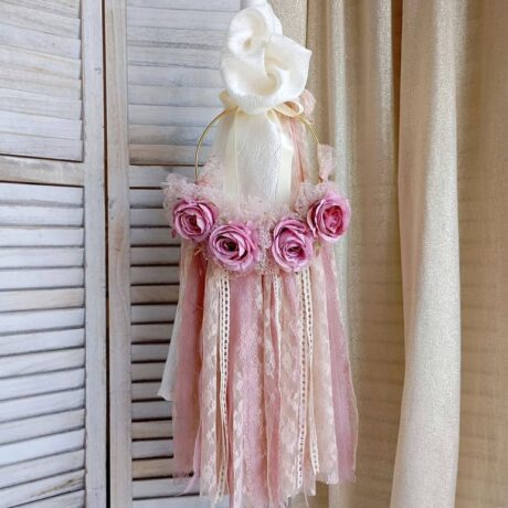 Λαμπάδα Βάπτισης Ονειροπαγίδα με Τριαντάφυλλα